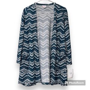 LuLaRoe XS Caroline cardigan size 00-4 falls at waist has pockets long sleeve